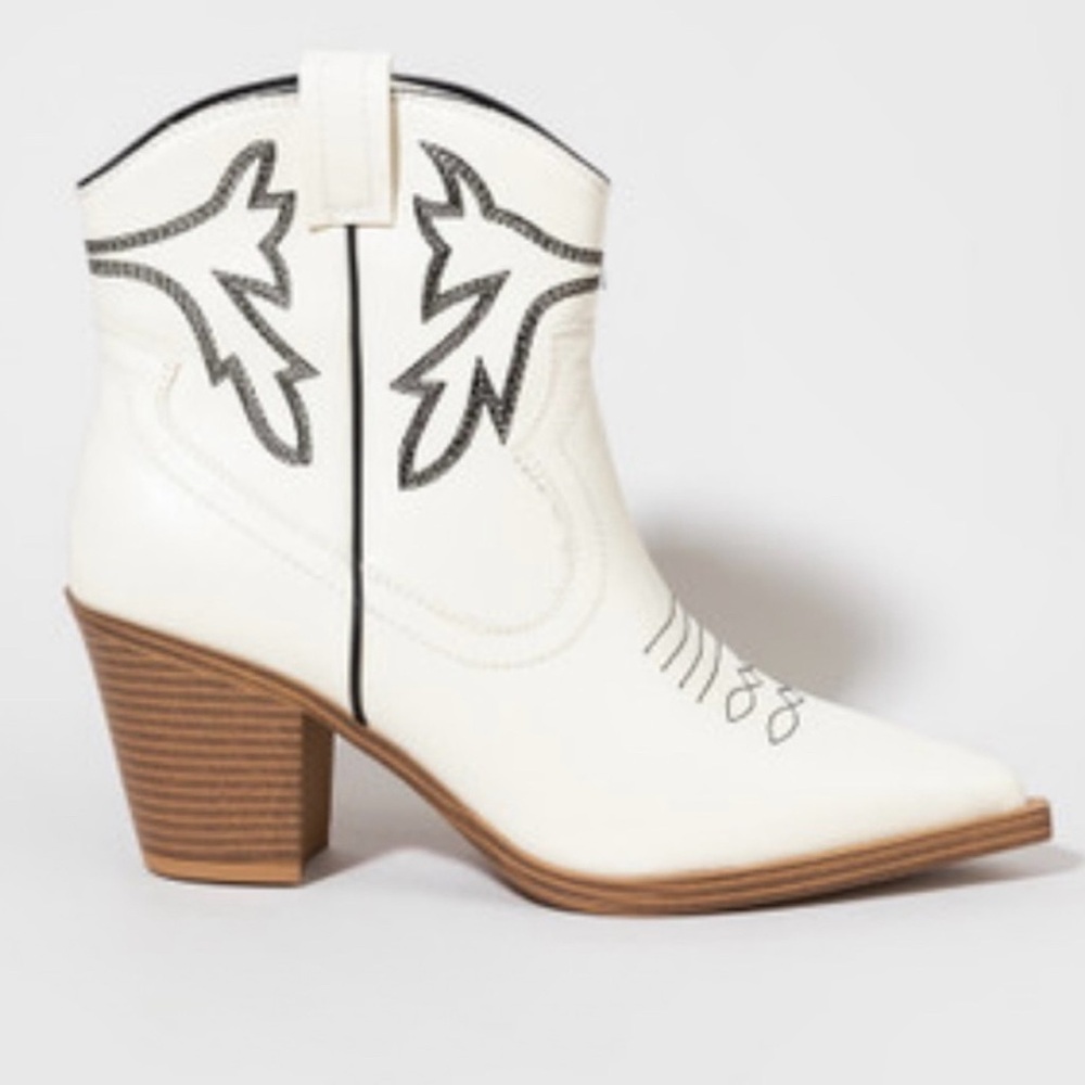 Altar'd State White Western Heeled Boots